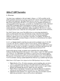 Glebe Centre Quality Improvement Plan Narrative