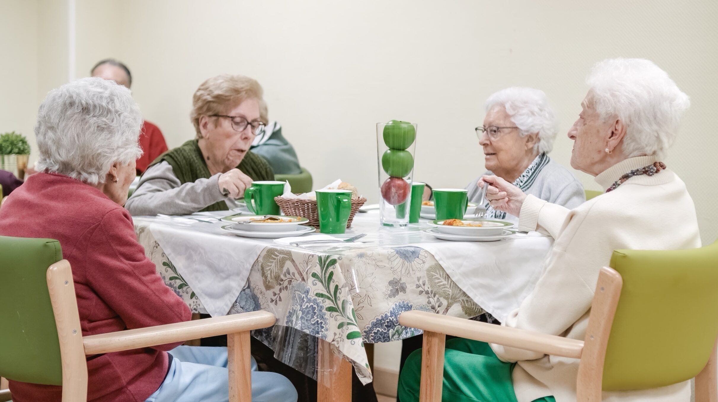 Senior women having lunch together at dining table 2025 03 08 19 55 50 utc